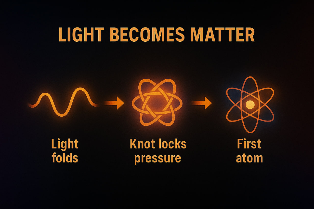 Light becomes matter diagram